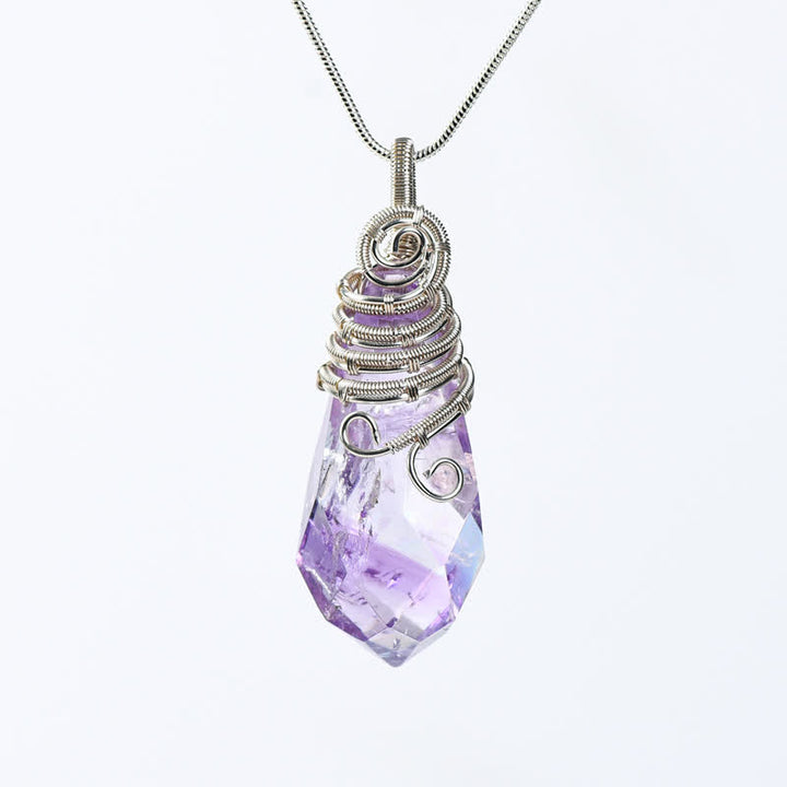 Olivenorma Natural Faceted Crystal Necklace - Amethyst - image 5