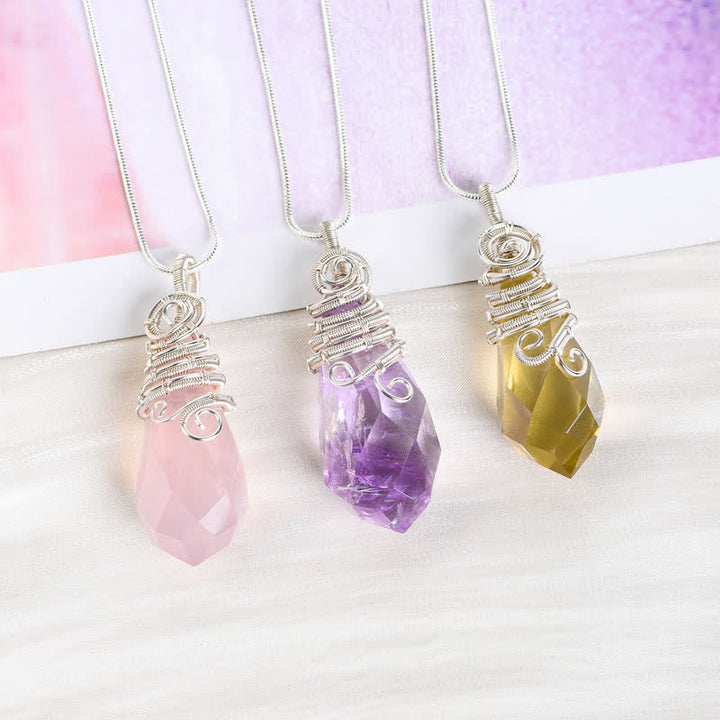 Olivenorma Natural Faceted Crystal Necklace - image 13