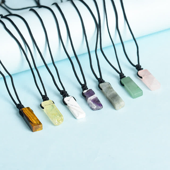 Olivenorma Natural Crystal Column Pendant With Braided Knot For Spiritual Balance And Personal Growth Necklace - image 24