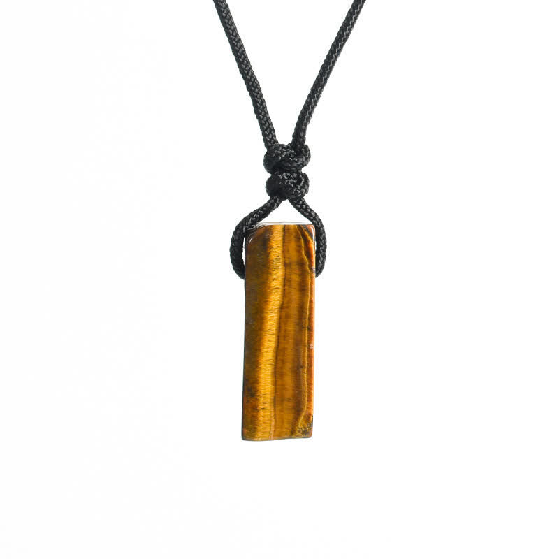 Olivenorma Natural Crystal Column Pendant With Braided Knot For Spiritual Balance And Personal Growth Necklace - image 5