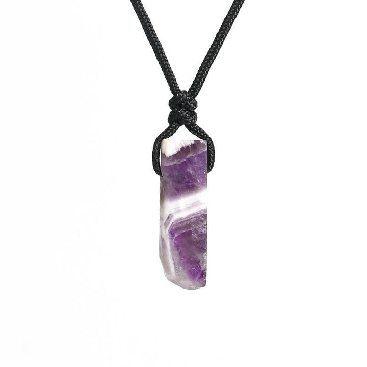 Olivenorma Natural Crystal Column Pendant With Braided Knot For Spiritual Balance And Personal Growth Necklace - image 9