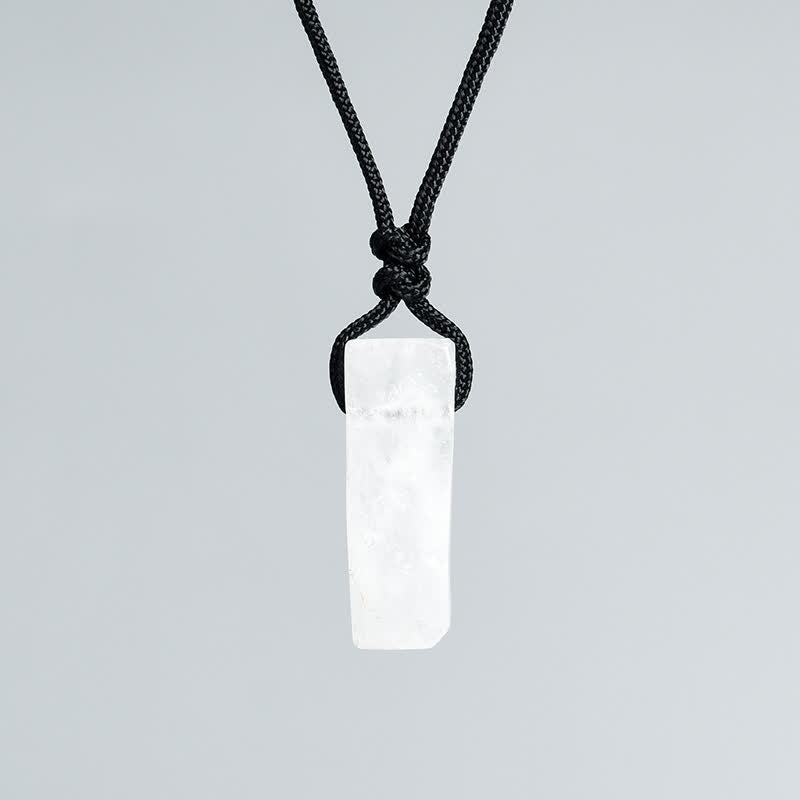 Olivenorma Natural Crystal Column Pendant With Braided Knot For Spiritual Balance And Personal Growth Necklace - image 20