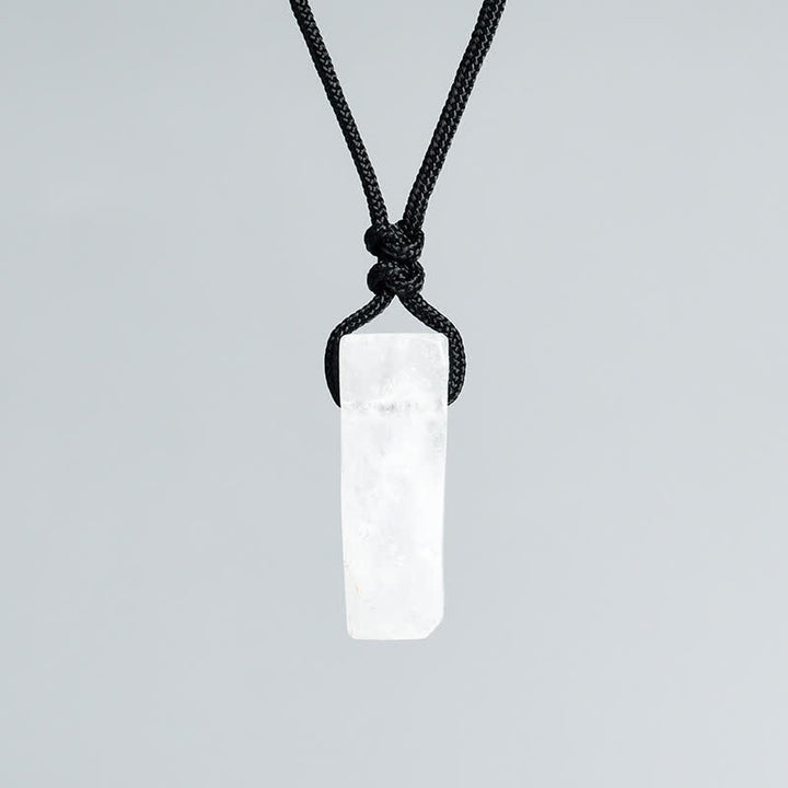 Olivenorma Natural Crystal Column Pendant With Braided Knot For Spiritual Balance And Personal Growth Necklace - image 20