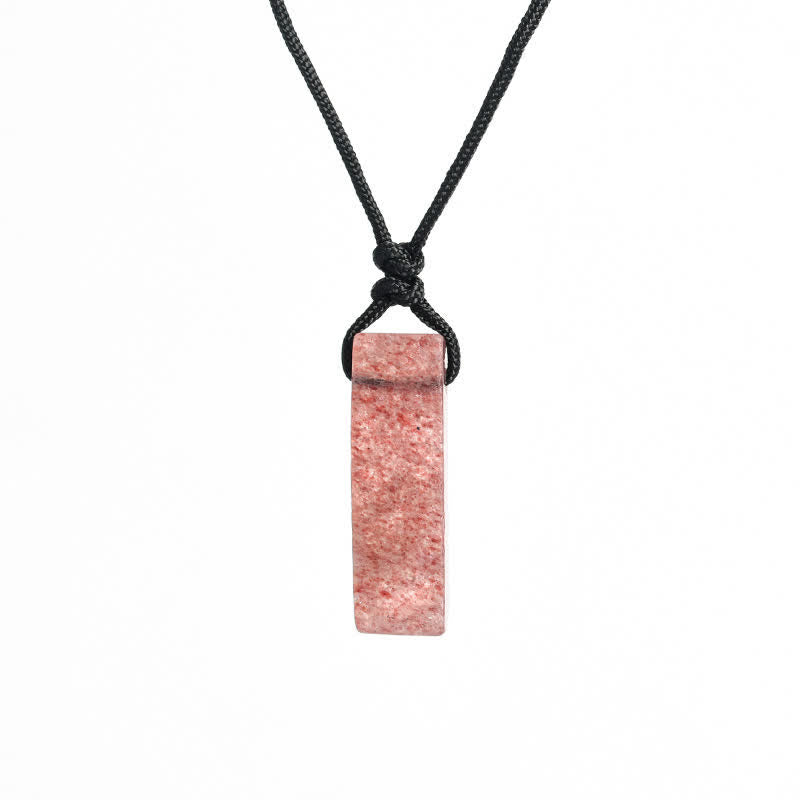 Olivenorma Natural Crystal Column Pendant With Braided Knot For Spiritual Balance And Personal Growth Necklace - image 7