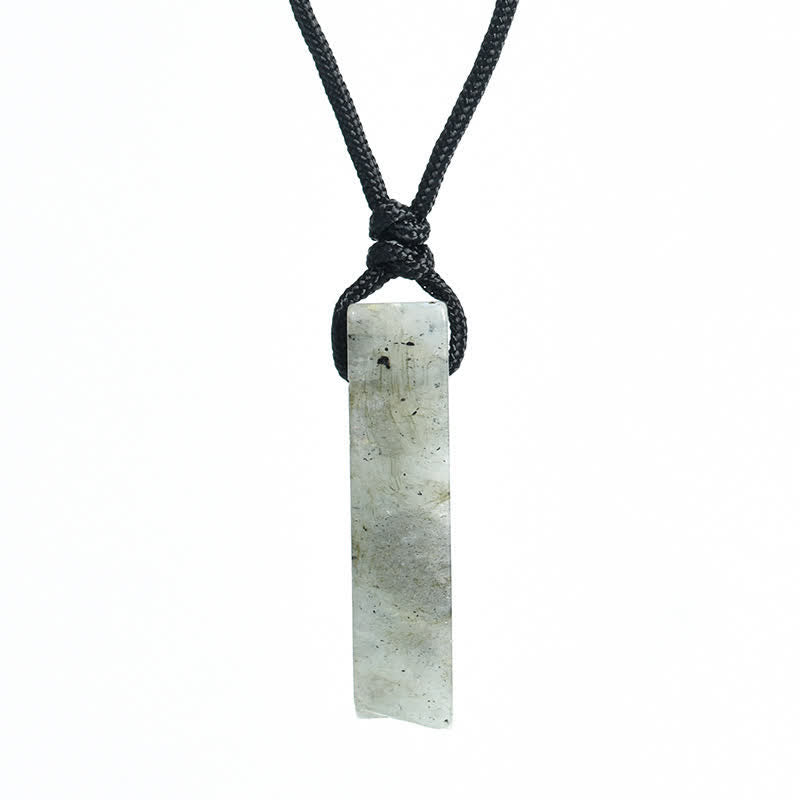 Olivenorma Natural Crystal Column Pendant With Braided Knot For Spiritual Balance And Personal Growth Necklace - image 13