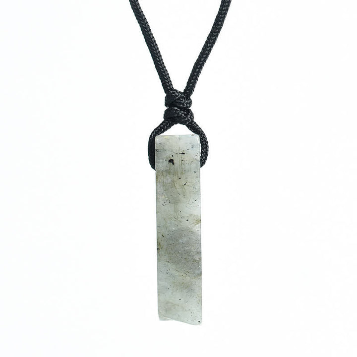 Olivenorma Natural Crystal Column Pendant With Braided Knot For Spiritual Balance And Personal Growth Necklace - image 13