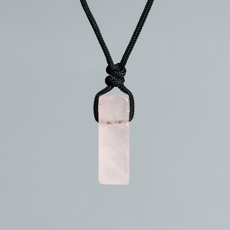 Olivenorma Natural Crystal Column Pendant With Braided Knot For Spiritual Balance And Personal Growth Necklace - image 18