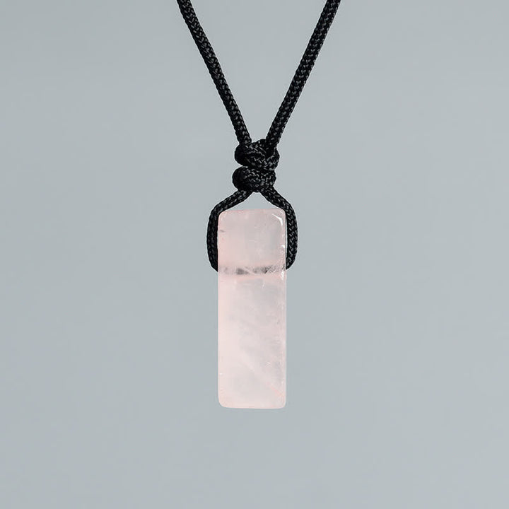 Olivenorma Natural Crystal Column Pendant With Braided Knot For Spiritual Balance And Personal Growth Necklace - image 18