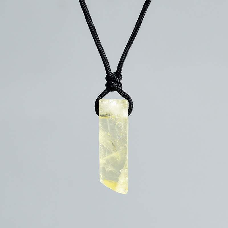 Olivenorma Natural Crystal Column Pendant With Braided Knot For Spiritual Balance And Personal Growth Necklace - image 16