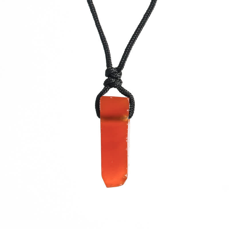 Olivenorma Natural Crystal Column Pendant With Braided Knot For Spiritual Balance And Personal Growth Necklace - image 1