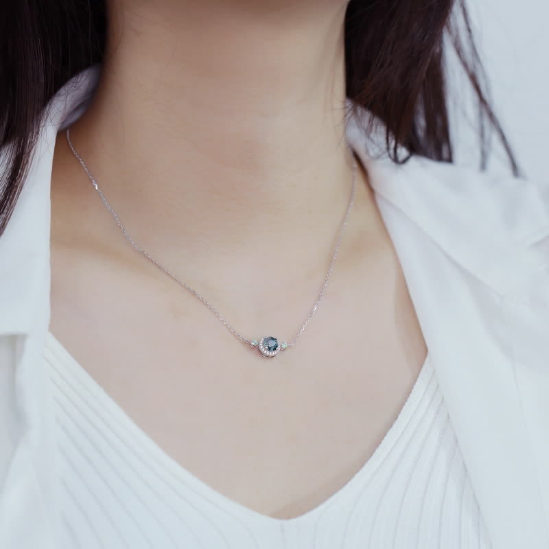 Olivenorma Natural Moss Agate Opal Pendant Necklace - image 1