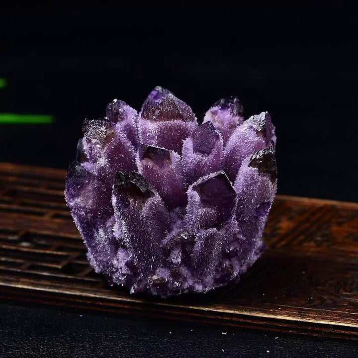 Olivenorma Natural Gemstone Decoration Healing Crystal Cluster - 610-700g - Amethyst - image 1
