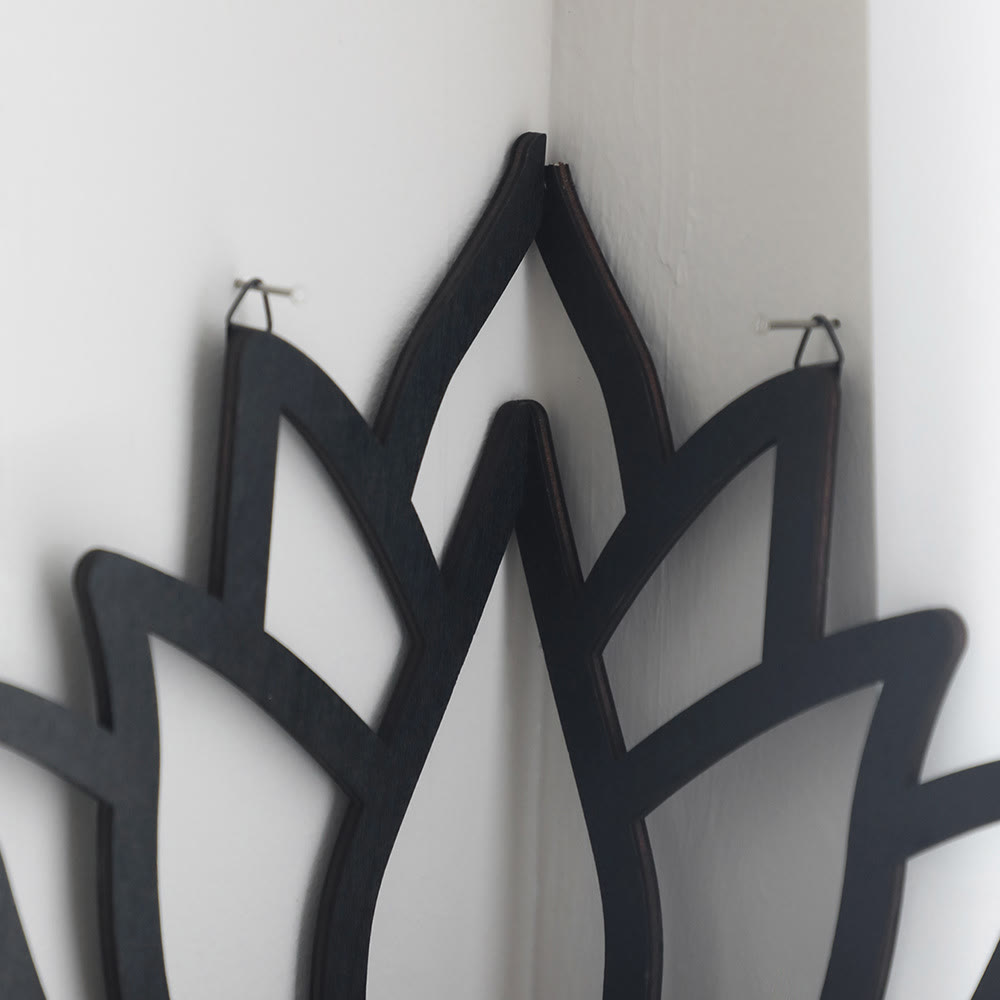 Olivenorma Lotus Buddha Wall Corner Floating Crystal Shelf - image 2