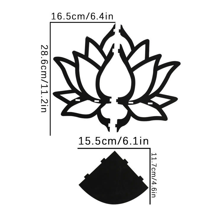 Olivenorma Lotus Buddha Wall Corner Floating Crystal Shelf - image 5