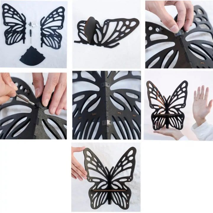 Olivenorma Wooden Butterfly Hanging Crystal Holder Crystal Shelf - image 10