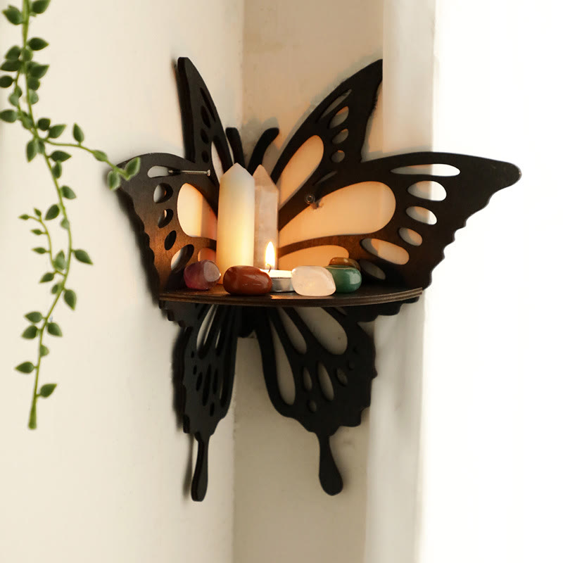 Olivenorma Wooden Butterfly Hanging Crystal Holder Crystal Shelf - image 2