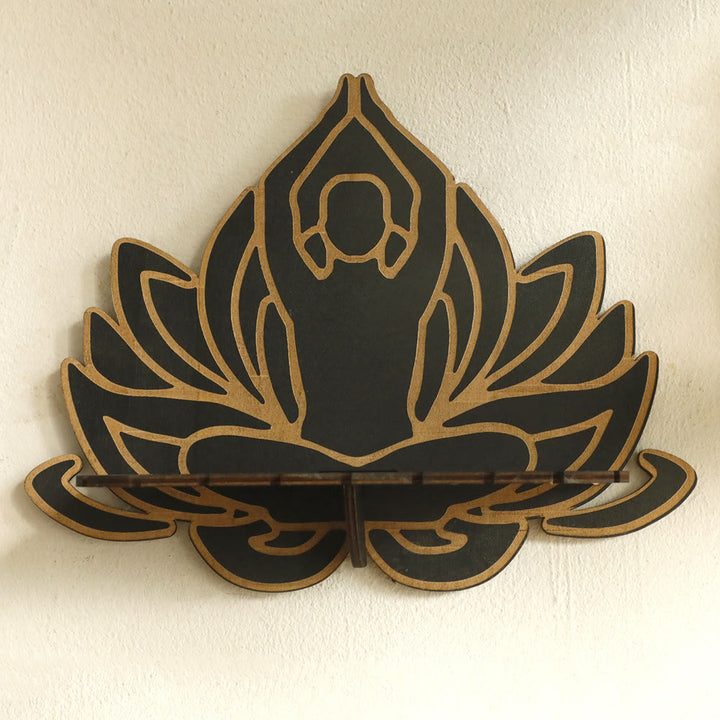 Olivenorma Lotus Meditation Buddha Floating Crystal Shelf - Lotus B - image 5