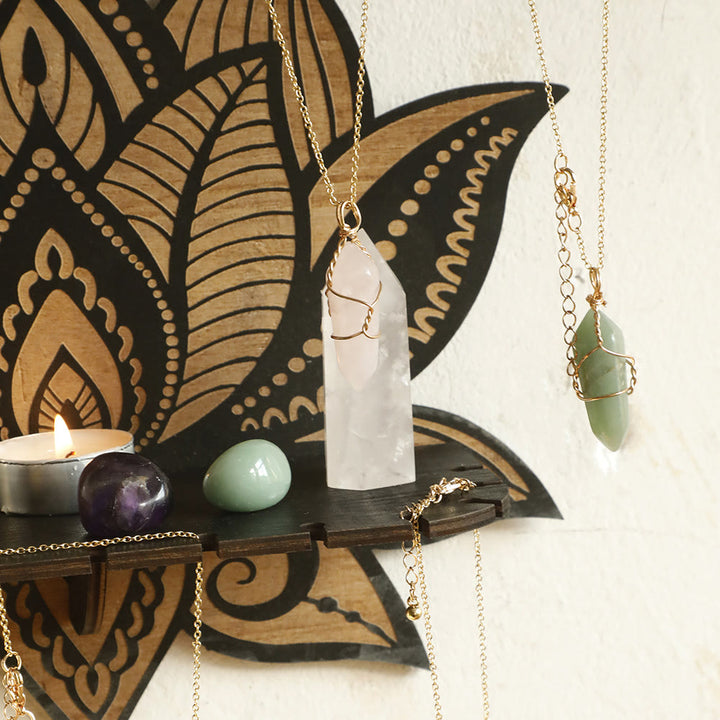 Olivenorma Lotus Meditation Buddha Floating Crystal Shelf - image 2