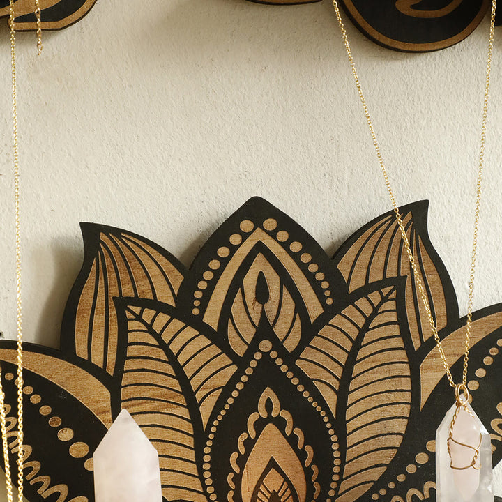 Olivenorma Lotus Meditation Buddha Floating Crystal Shelf - image 3