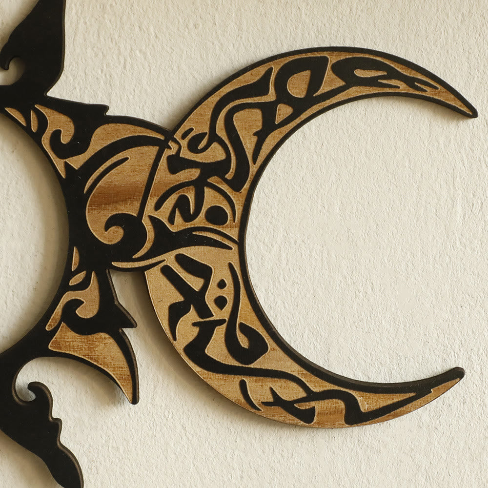 Olivenorma Wooden Triple Goddess Floating Crystal Shelf - image 2