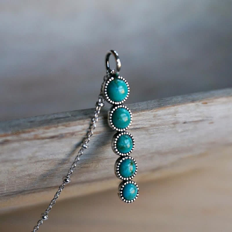 Olivenorma Turquoise Pea Shape Pendant Necklace - image 3