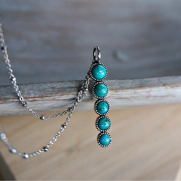 Olivenorma Turquoise Pea Shape Pendant Necklace - image 4