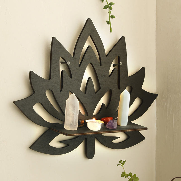 Olivenorma Lotus Flower Shelf for Crystal Wooden Crystal Shelf - image 2