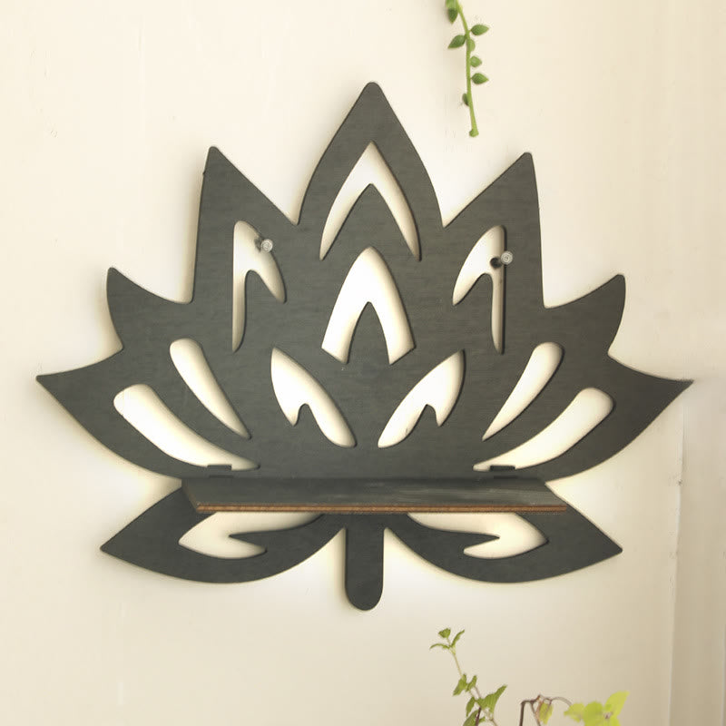 Olivenorma Lotus Flower Shelf for Crystal Wooden Crystal Shelf - image 1
