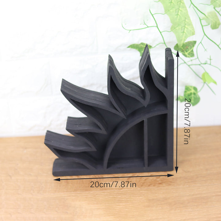Olivenorma Wooden Moon And Sun Bookend Crystal Display Shelf - Sun - image 1