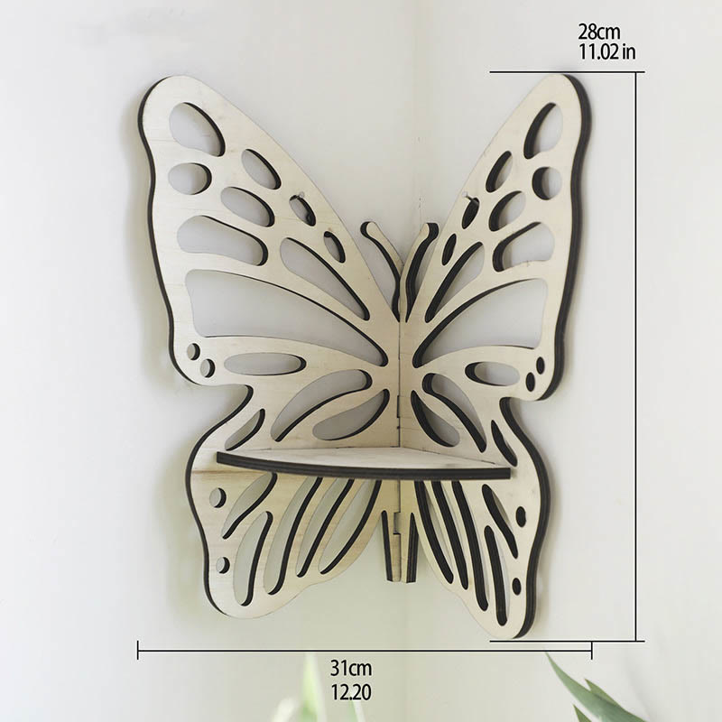 Olivenorma Wooden Butterfly Hanging Crystal Holder Crystal Shelf - Butterfly D - image 9