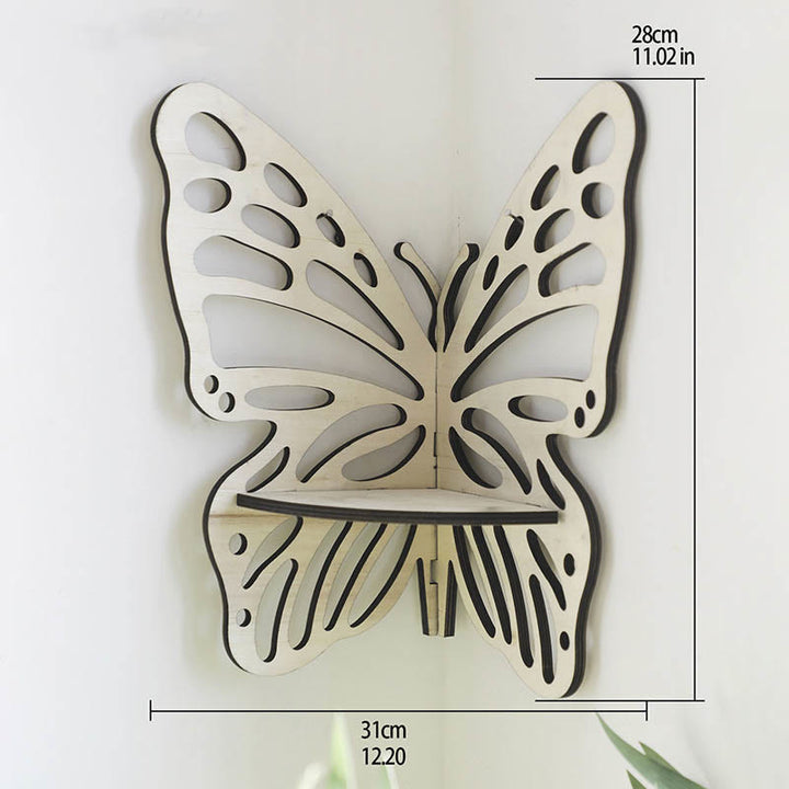 Olivenorma Wooden Butterfly Hanging Crystal Holder Crystal Shelf - Butterfly D - image 9