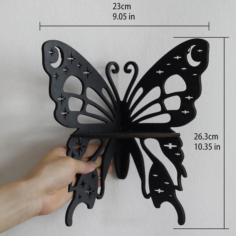 Olivenorma Wooden Butterfly Hanging Crystal Holder Crystal Shelf - Butterfly B - image 7