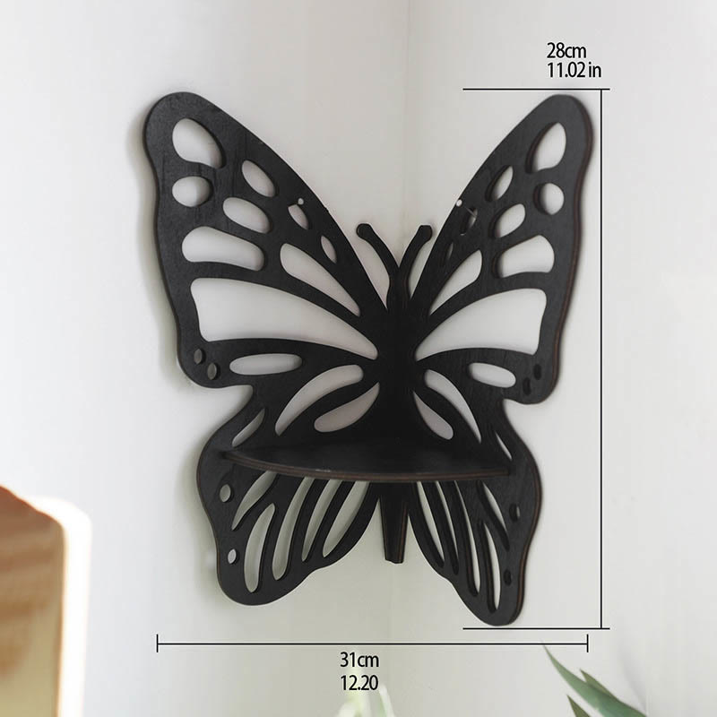 Olivenorma Wooden Butterfly Hanging Crystal Holder Crystal Shelf - Butterfly C - image 8