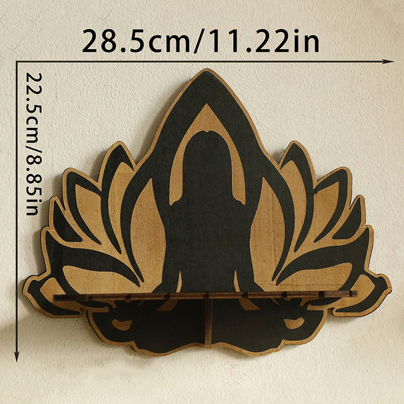 Olivenorma Lotus Meditation Buddha Floating Crystal Shelf - image 8