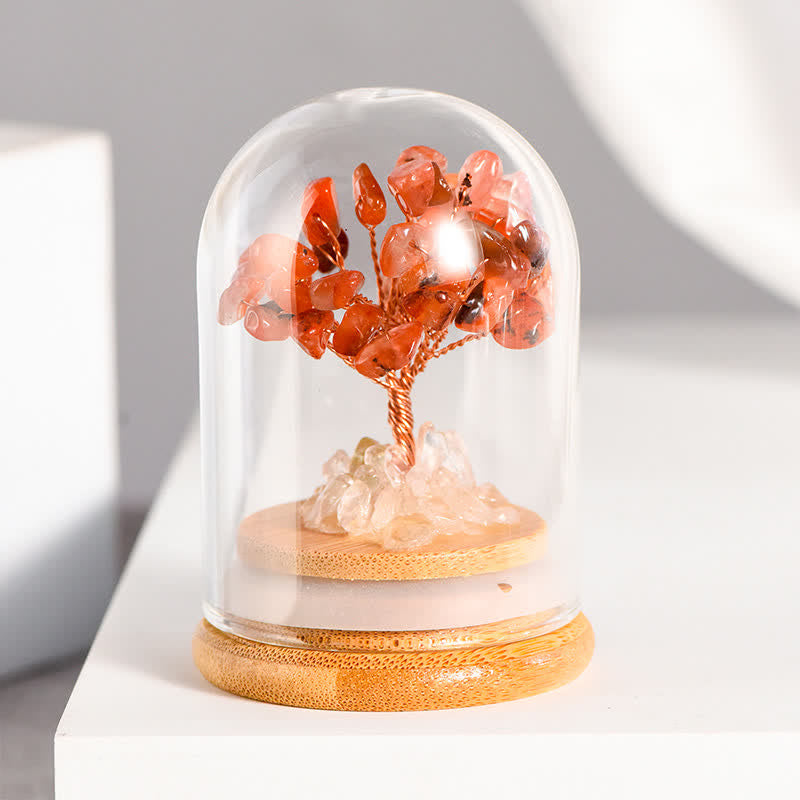 Olivenorma Natural Crystal Gravel Glass Cover Feng Shui Tree - Carnelian - image 12