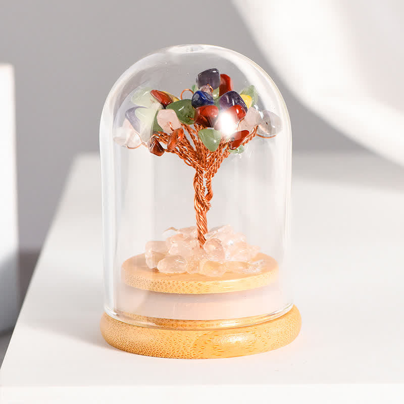Olivenorma Natural Crystal Gravel Glass Cover Feng Shui Tree - Chakra - image 1