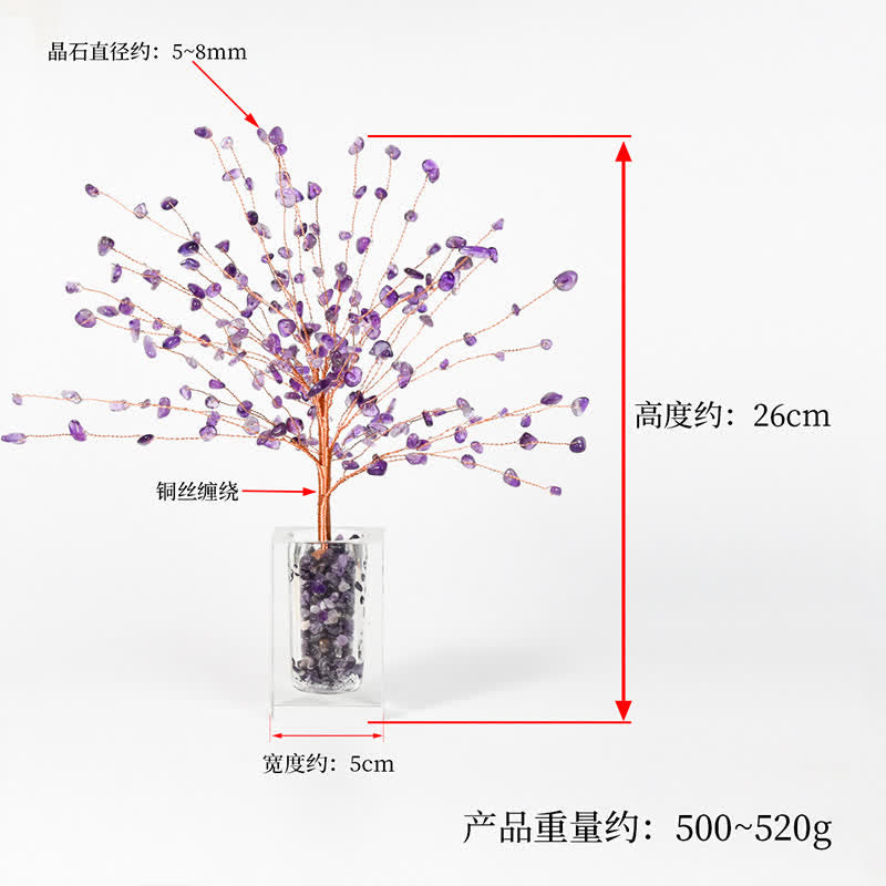 Olivenorma Natural Crystal Gravel Glass Bowl Feng Shui Tree - image 8