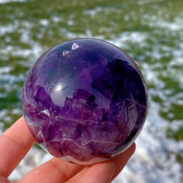 Olivenorma Natural Amethyst Crystal Sphere - image 1