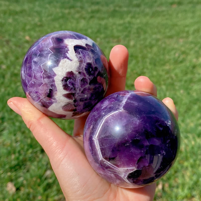 Olivenorma Natural Amethyst Crystal Sphere - image 4