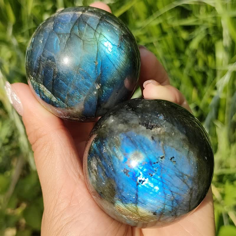 Olivenorma Natural Labradorite Crystal Sphere - image 3