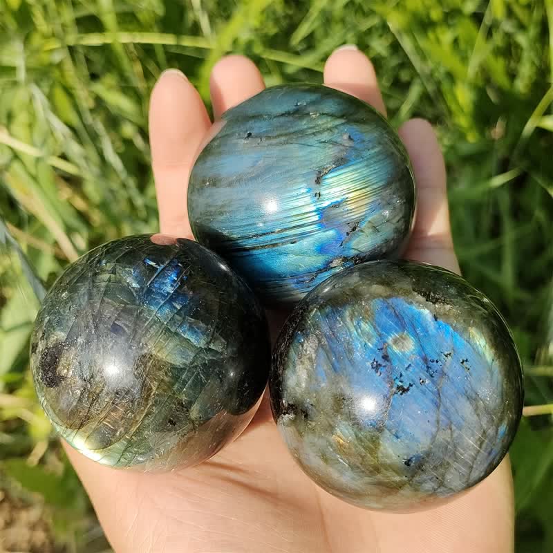 Olivenorma Natural Labradorite Crystal Sphere - image 6
