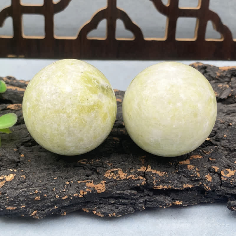 Olivenorma Set of 3 Natural Lantian Jade Crystal Sphere - image 1