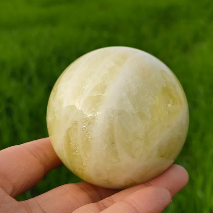 Olivenorma Set of 3 Natural Lantian Jade Crystal Sphere - image 2