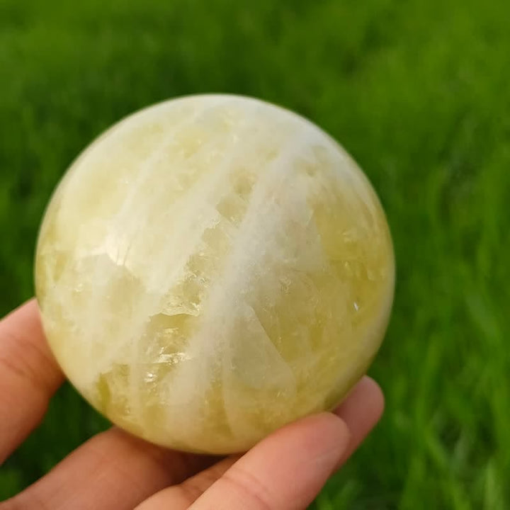 Olivenorma Set of 3 Natural Lantian Jade Crystal Sphere - image 4