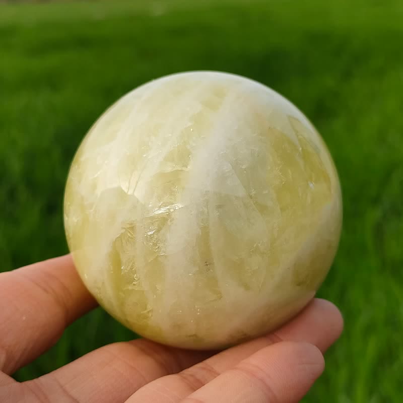 Olivenorma Set of 3 Natural Lantian Jade Crystal Sphere - image 3