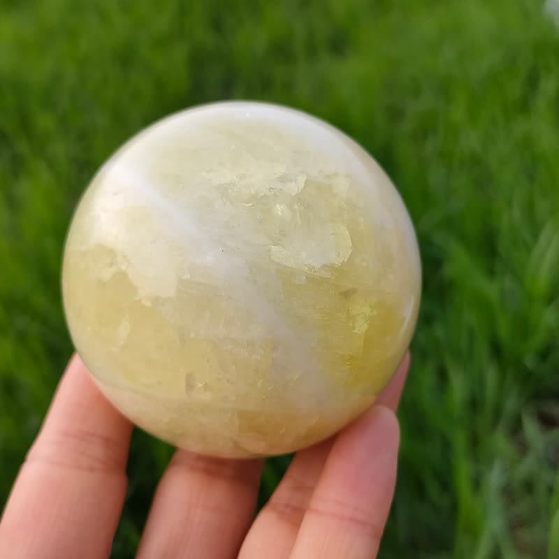 Olivenorma Set of 3 Natural Lantian Jade Crystal Sphere - image 7