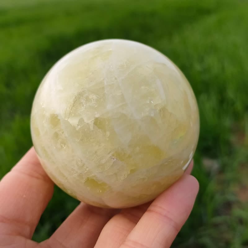 Olivenorma Set of 3 Natural Lantian Jade Crystal Sphere - image 8