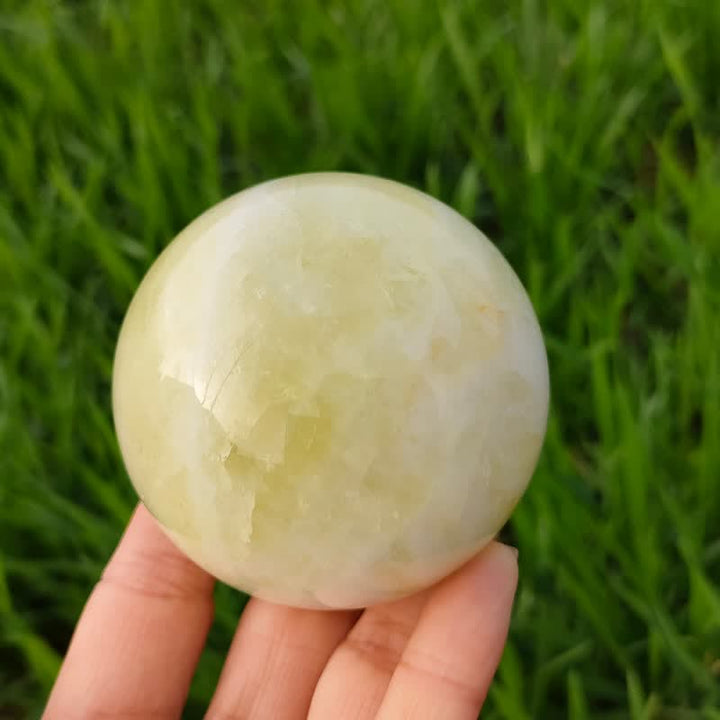 Olivenorma Set of 3 Natural Lantian Jade Crystal Sphere - image 6