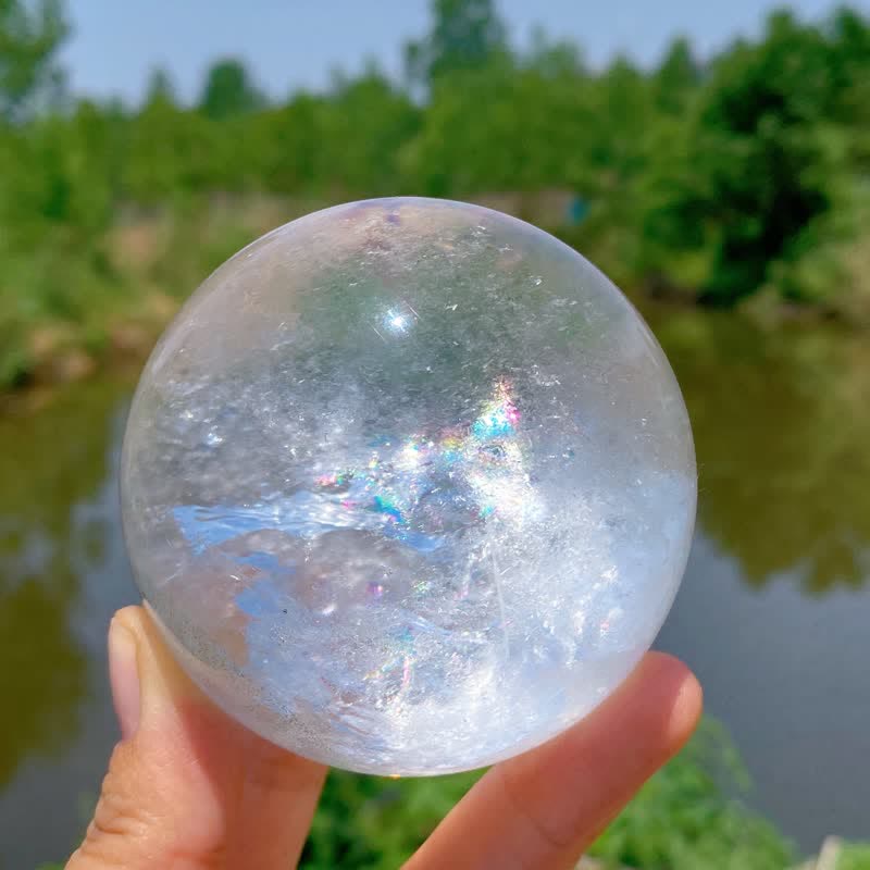 Olivenorma Natural Clear Quartz Crystal Sphere - image 1