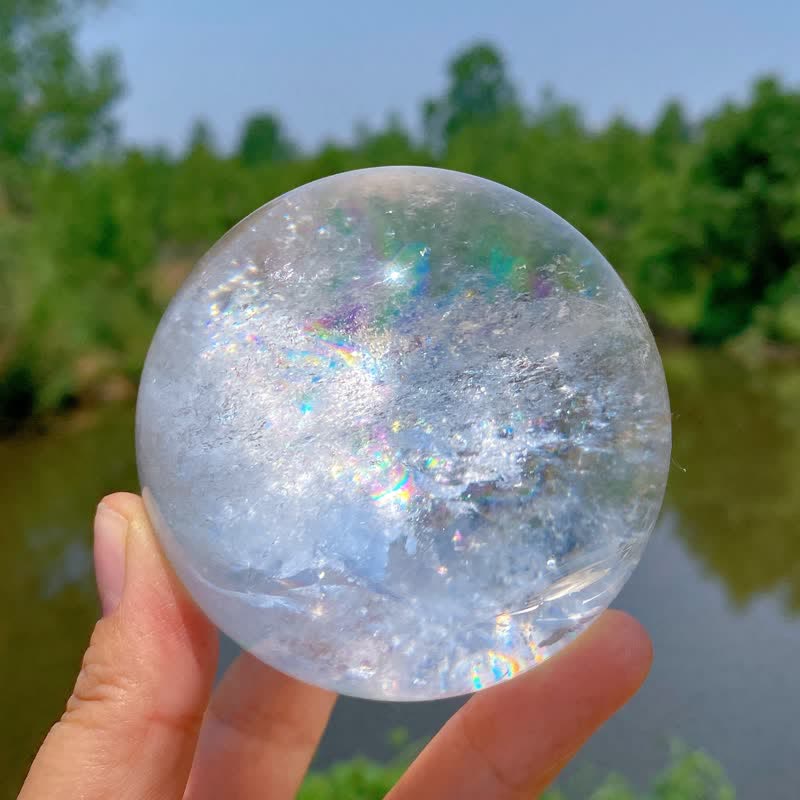 Olivenorma Natural Clear Quartz Crystal Sphere - image 5